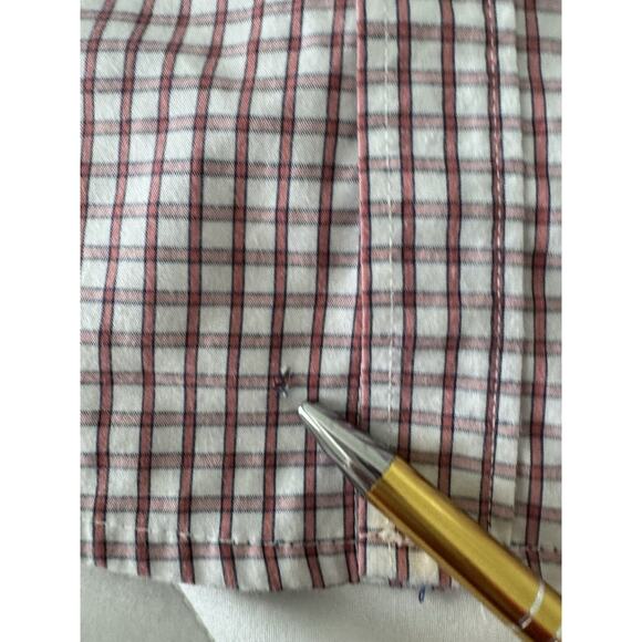 Basic Editions Boys Plaid Button Down Shirt Short Sleeve Size 6/7 Casual - Picture 3 of 4